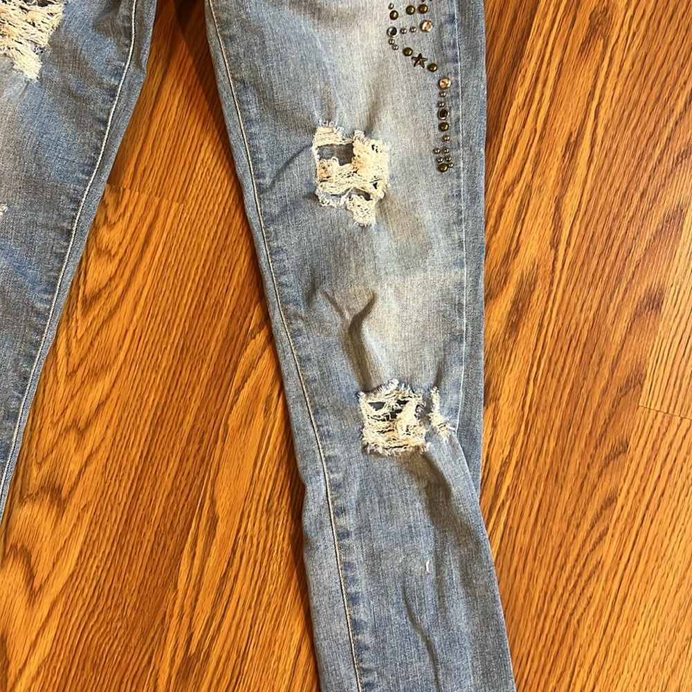 Guess Jeans,light Blue,with Studs Size 25 - Picture 3 of 6